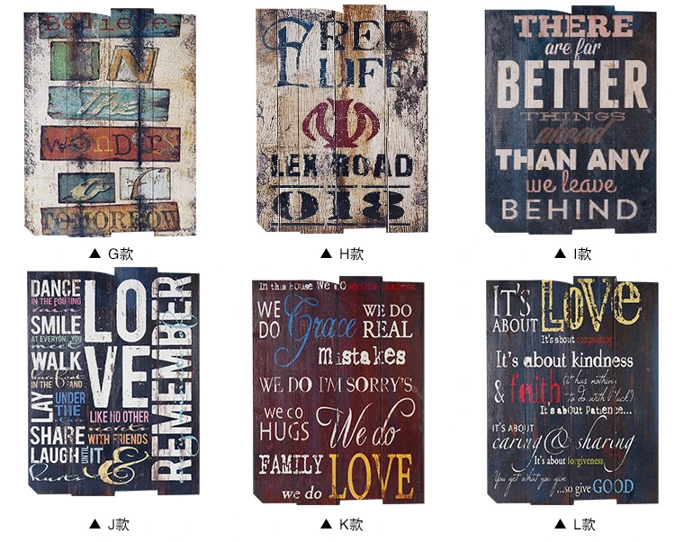 Distressed Wooden Wall Plaque with Sayings for Home Decoration