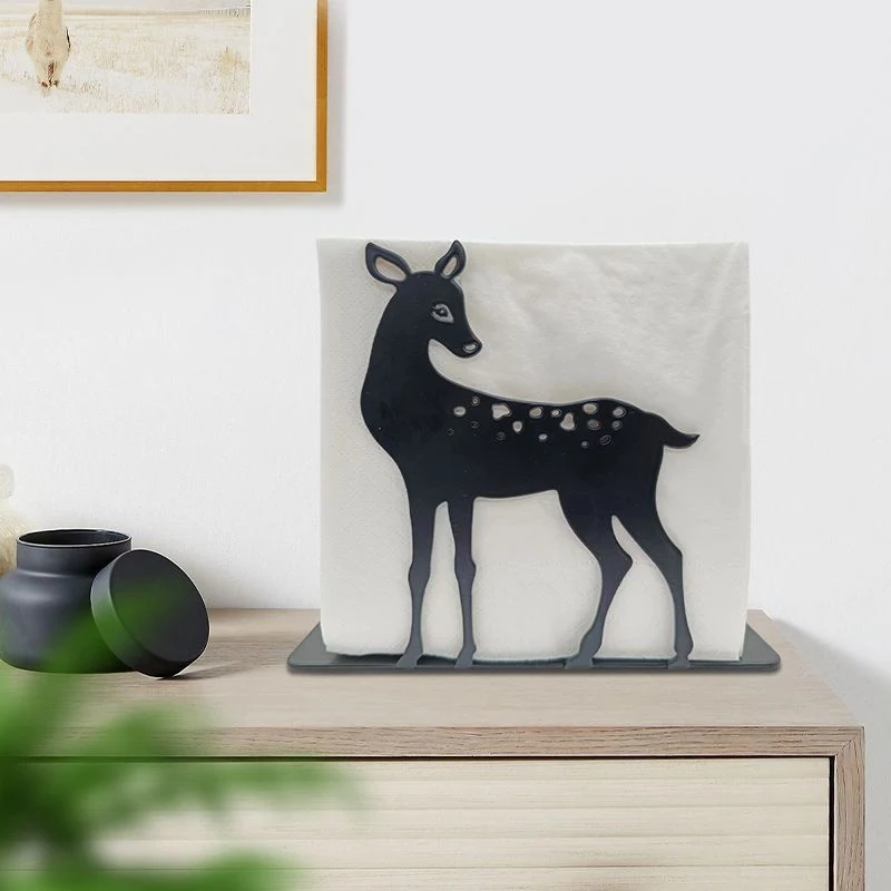 Modern Decorative Deer Metal Napkin Holder