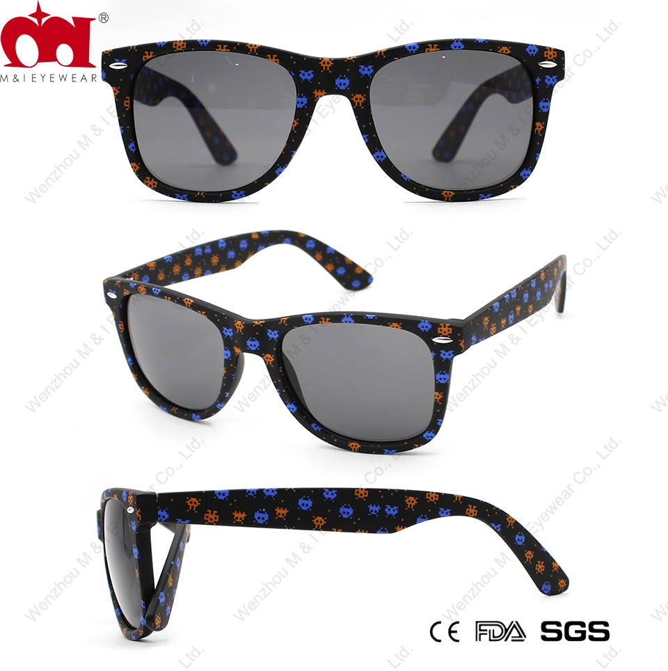 Multicolor Square Frame with Pattern Cute Funny Unisex Fashion Sunglasses (WSP20121)