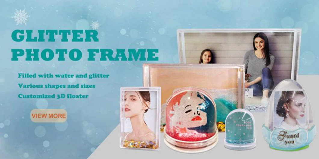 Liquid Floating Picture Photo Frame with Sand and Floaters