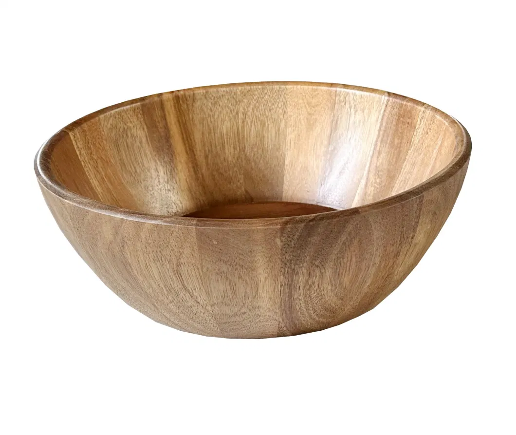 FSC Acacia Bamboo Serving Bowl Perfect for Salad or Fruit 11.5inch 29cm