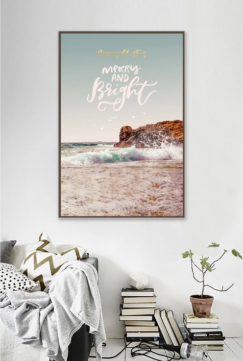 Landscape Scenery Beach Sea View Modern Canvas Wall Art Custom Cheap Home Hotel Decor Framed Picture Inspirational Quotes