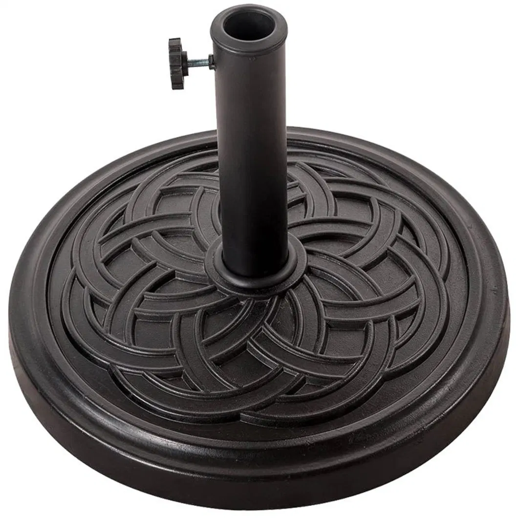 Made From Rust Free Composite Materials Bronze Powder Coated Finish 8-Inch Cast Stone Umbrella Base