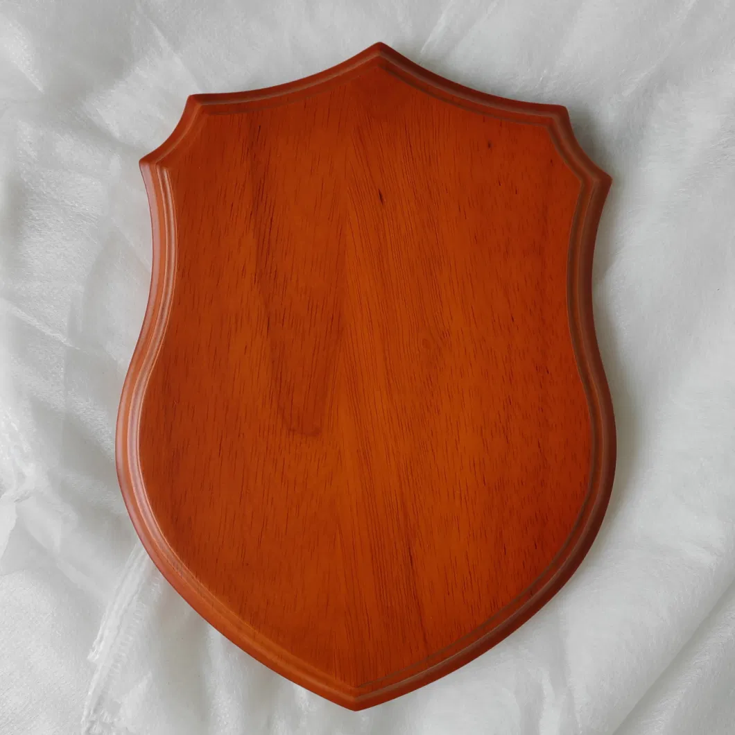 2024 Custom Walnut Color Wooden Awards Shield Awards Plaque