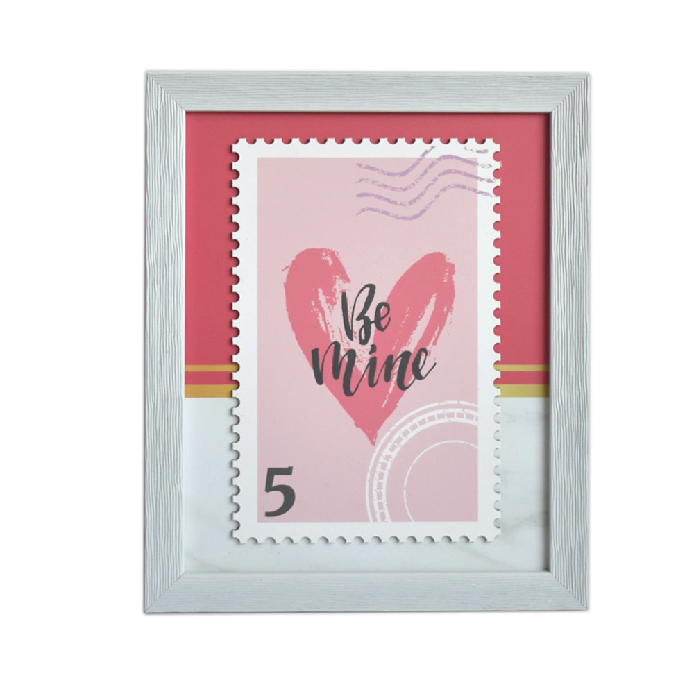 Hot Sale National Valentine&prime;s Day Wood Wall Frame Decor Home Decoration Home Signs with Glitter