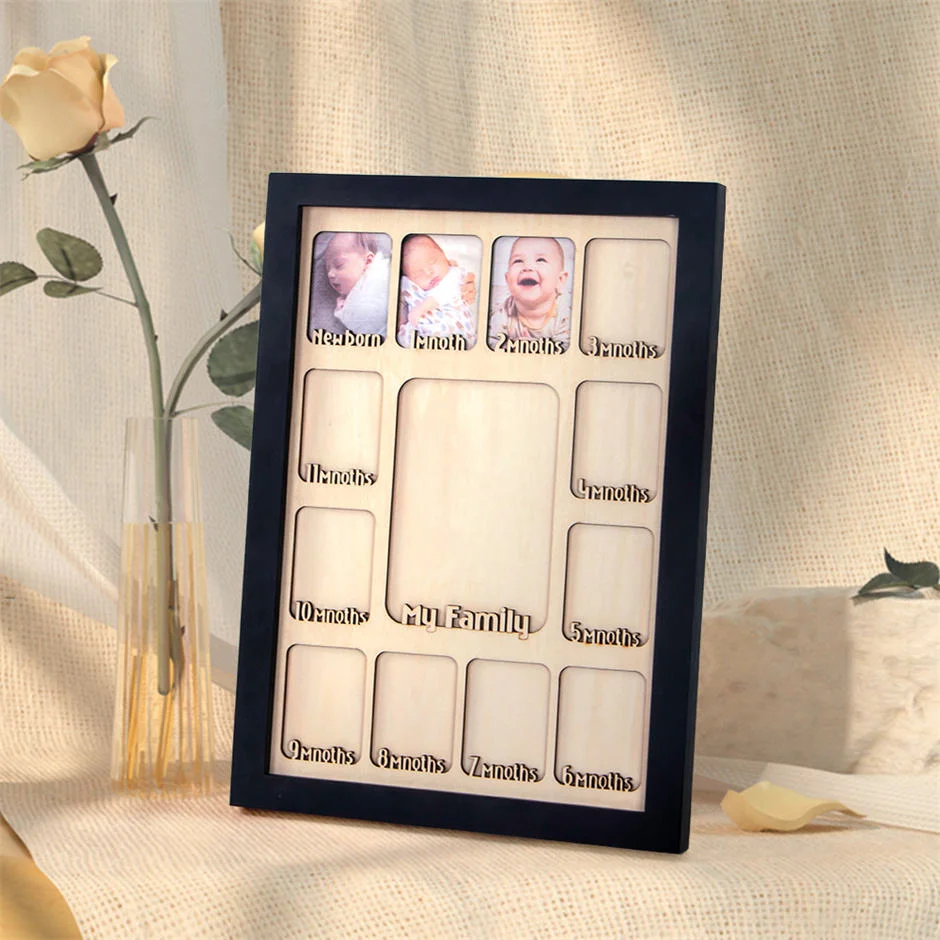 Photo Moments Baby My First Year Photo Frame Wood