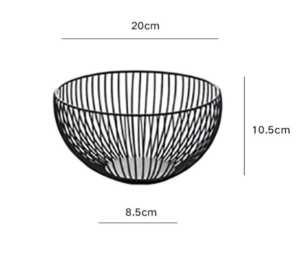 Metal Wire Fruit Bowl Storage Basket for Kitchen Organization