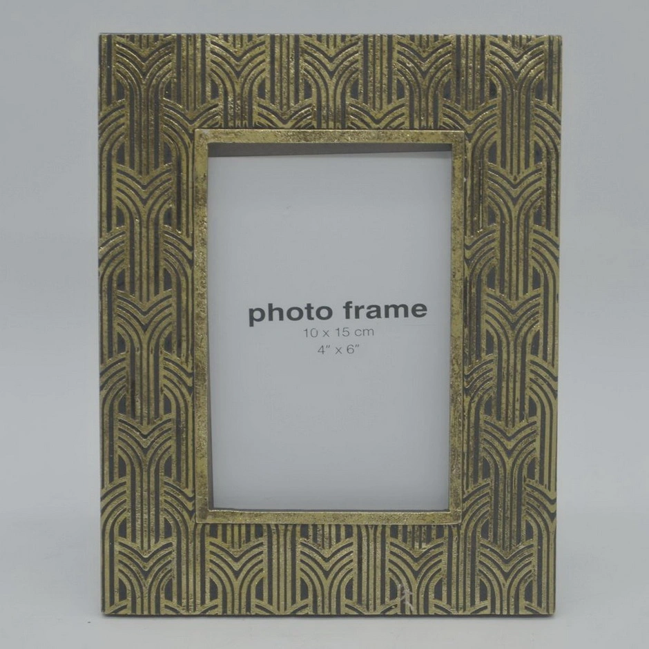 Antique Wood Single Opening Photo Frame