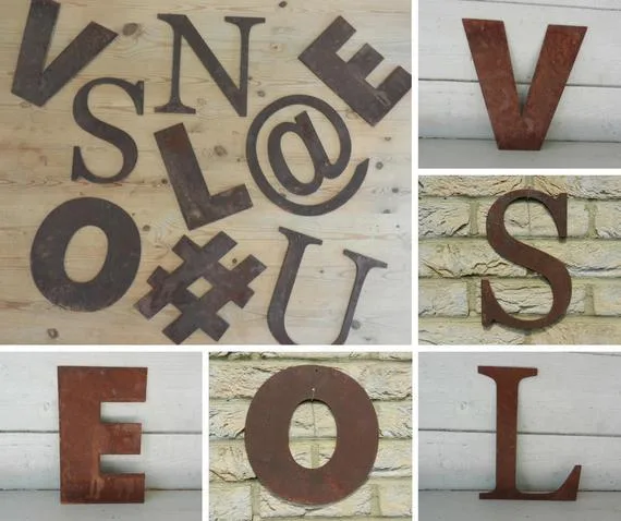 Rusty Vintage Style Metal Steel Wall Art