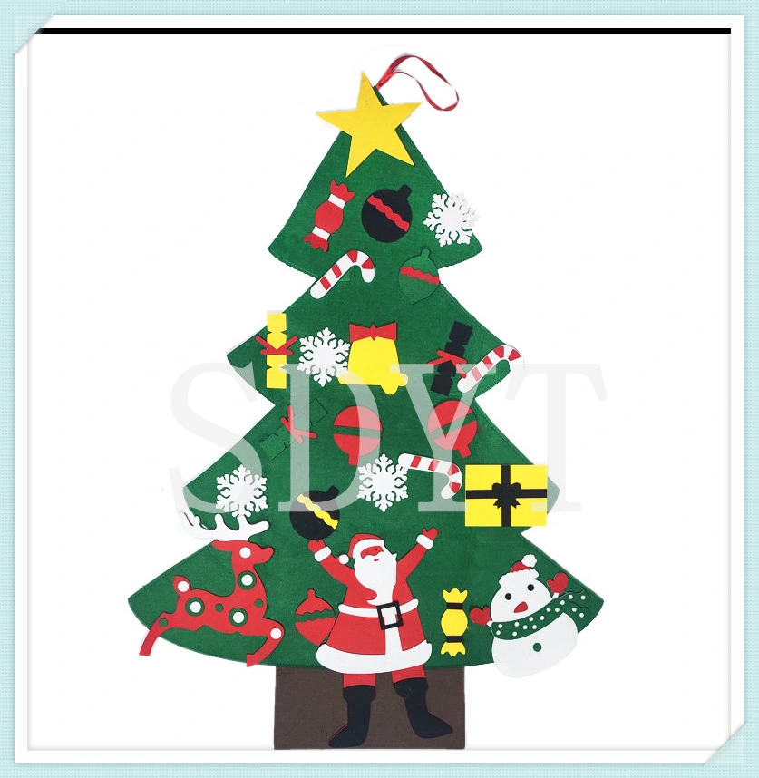 2020 DIY Ornament Wall Hanging Felt Christmas Tree Decoration for Children