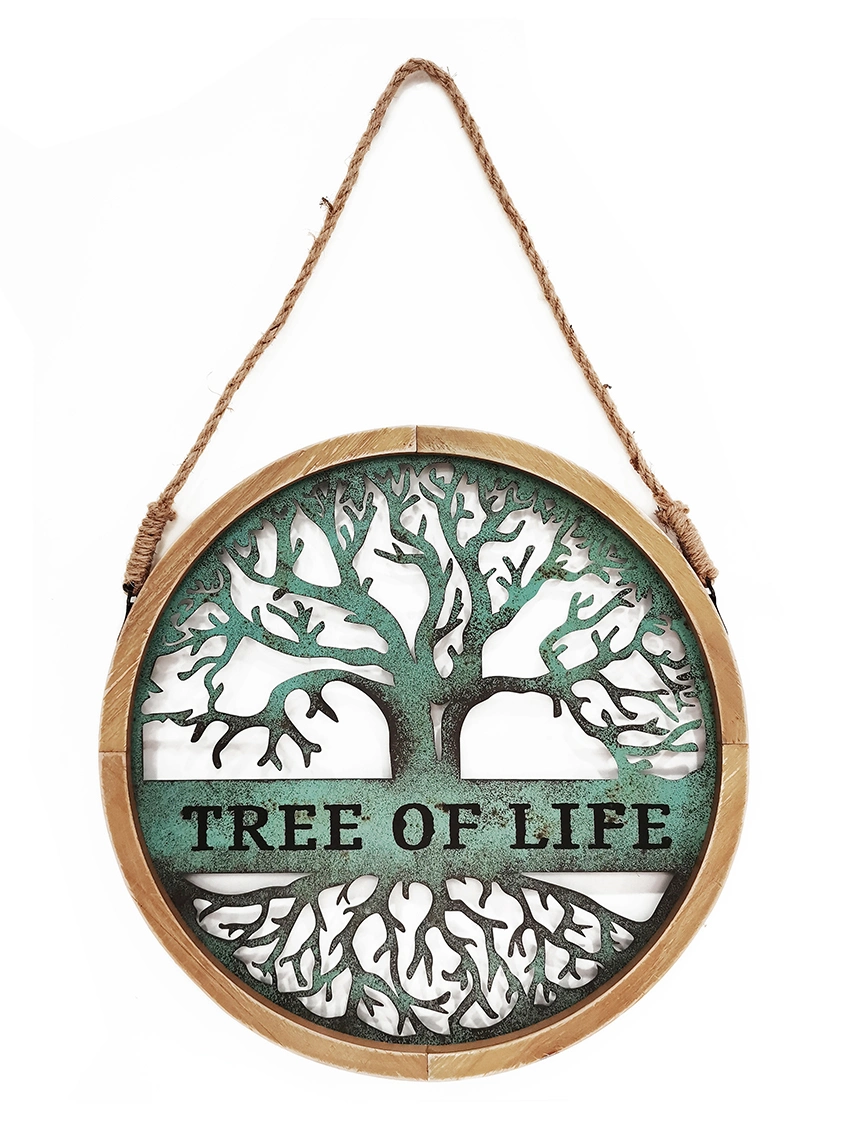 MDF Wooden Frame Metal Laser Cutting Tree Designs Wall Hanging