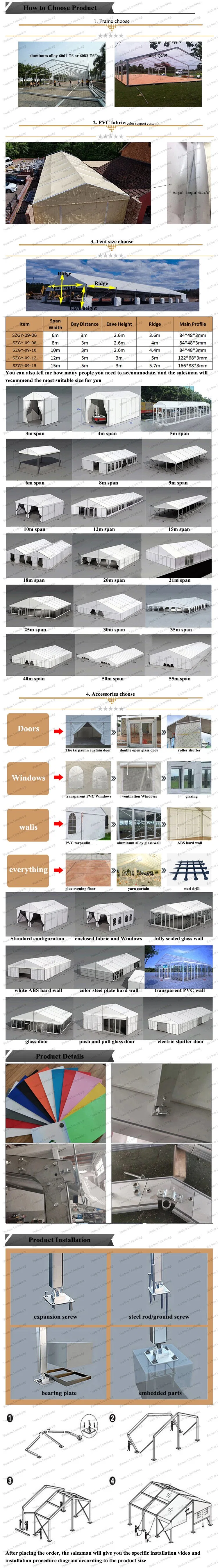 Original 4bt 6bt 6CT K19 K38 K50 Qsm11 Nt855 Cummins Injector Professional Tents Large Outdoor Cabana Frame PVC with Air Condition Sports Clear Tent