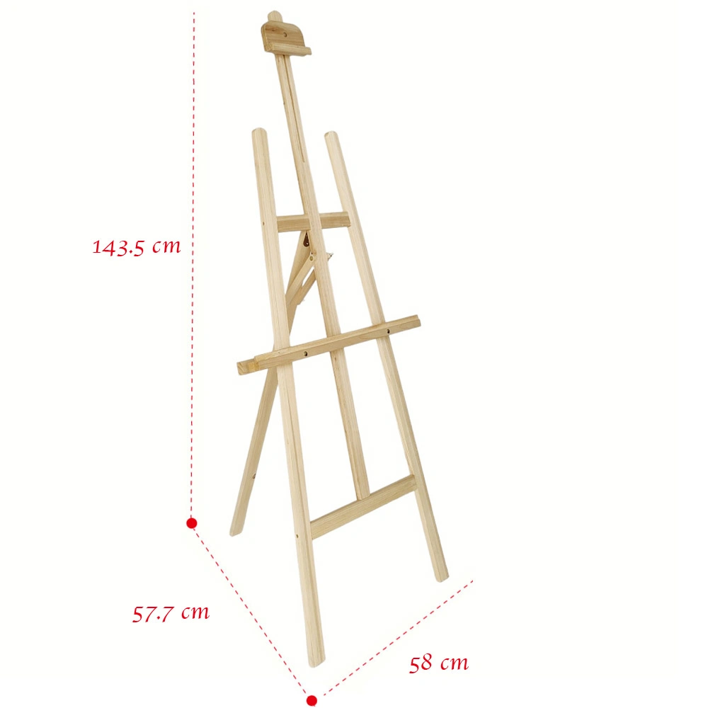 Adjustable Artists Floor Stand a-Frame Wood Easel