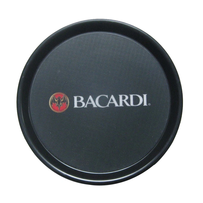 Customized Round ABS Bar Serving Tray with Slanted Edges