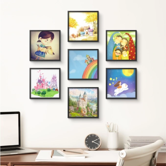 8X8 Picture Frames Black, Matted to 8 X 8 Cadre Photo with Mat for Wall Floating or Tabletop