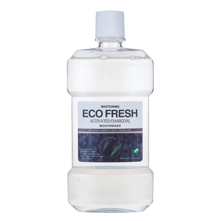 Custom Logo Wholesale 250ml 500ml Teeth Whitening Herbal Fresh Mint Portable Mouthwash for Bad Breath Reduce Plaque