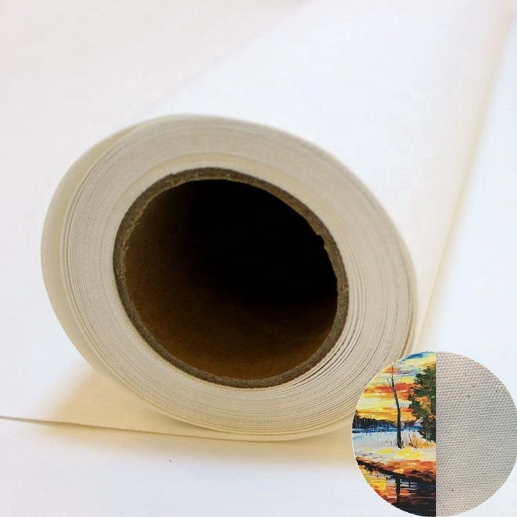 China Art Supplies 100% Cotton Rolled Canvas Print for Inkjet Printing