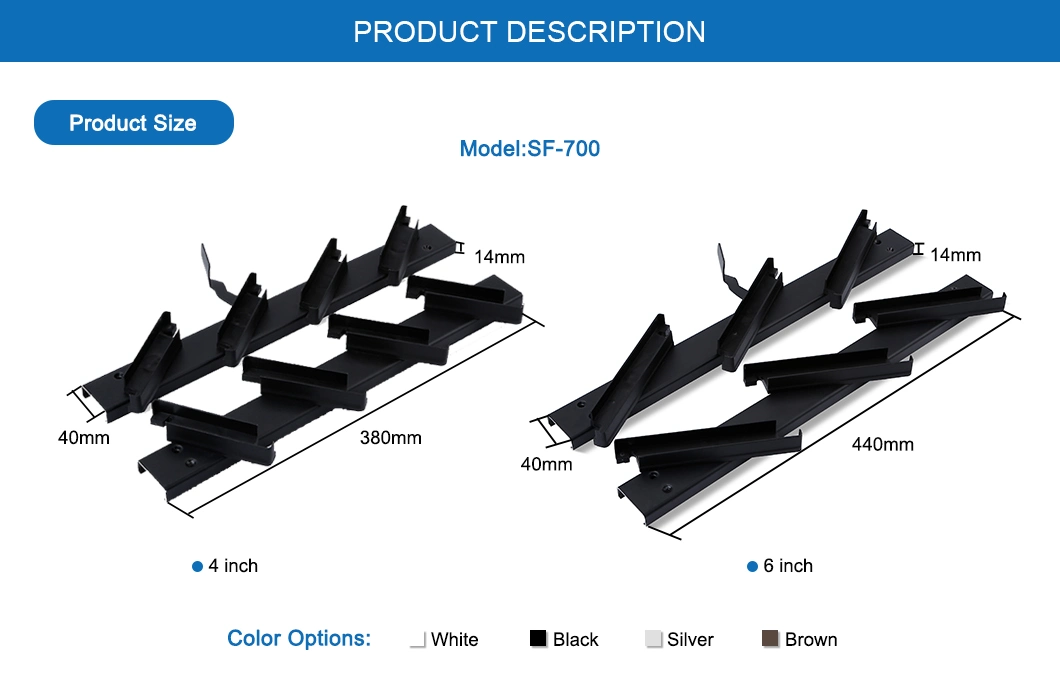 Width Blade Clip Aluminium Louver Window Frame for Wood Blade