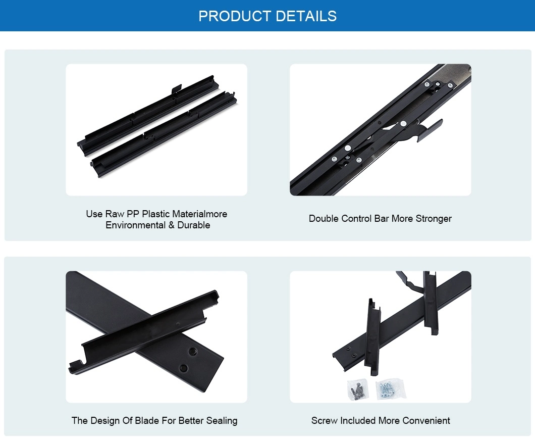 Width Blade Clip Aluminium Louver Window Frame for Wood Blade