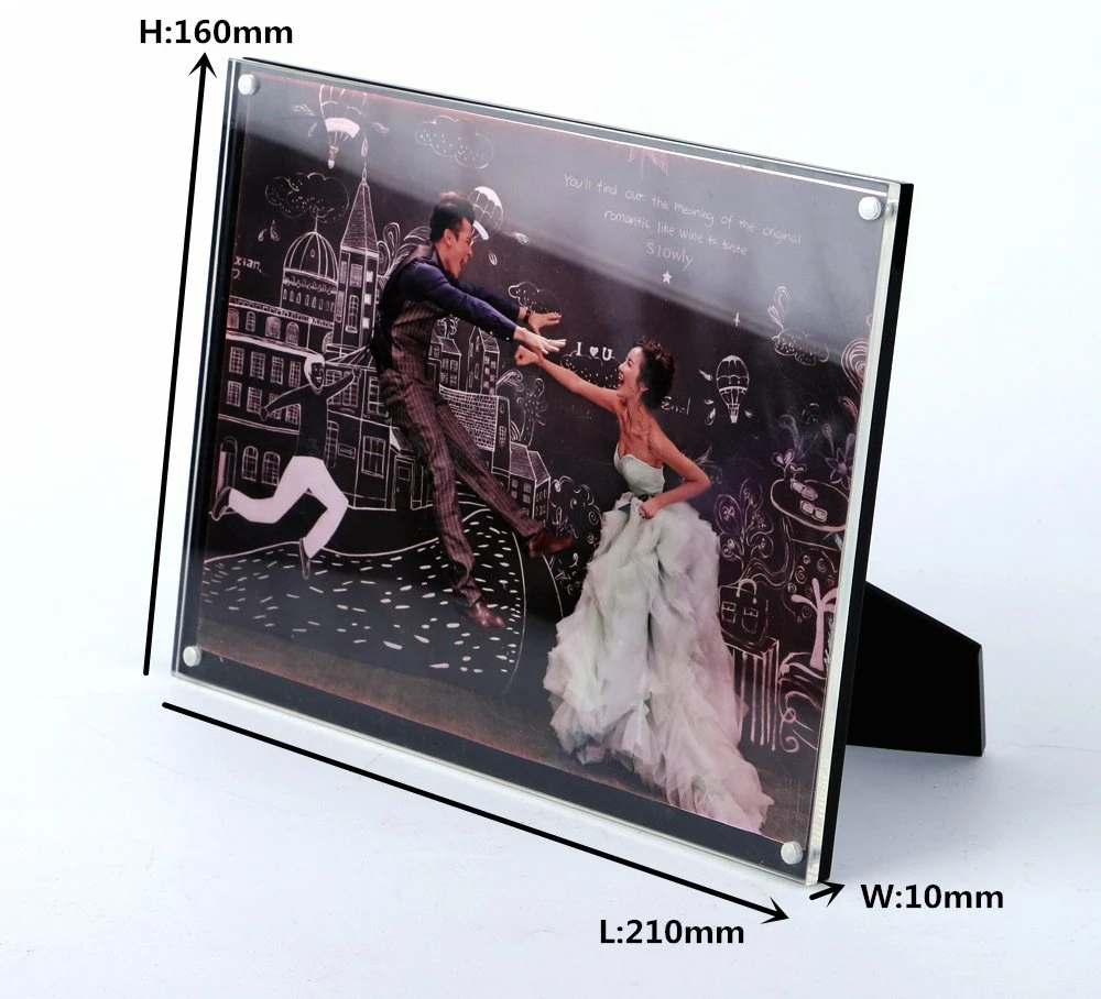 Acrylic Photo Frame Beautiful Lightweight Durable Desktop Standing Convenient Magnetic Acrylic Photo