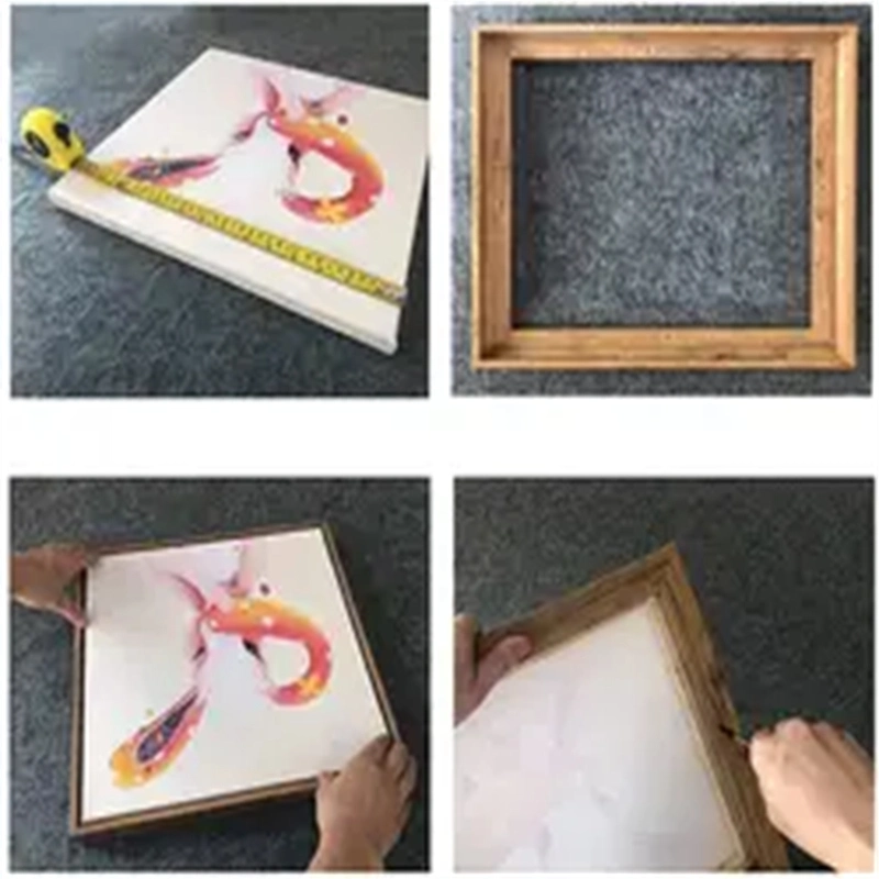 Four Color Custom Canvas Painting Frame DIY Floating Plastic Frame for Wall