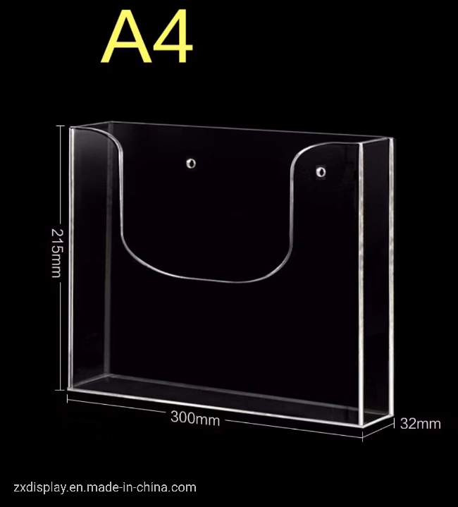 Document Dispenser Clear Plastic Rack Horizontal and Vertical A4 Handbill Acrylic Brochure Holder