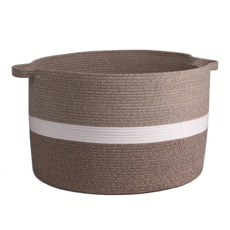 Hand-Woven Thick Cotton Rope Basket Storage Basket