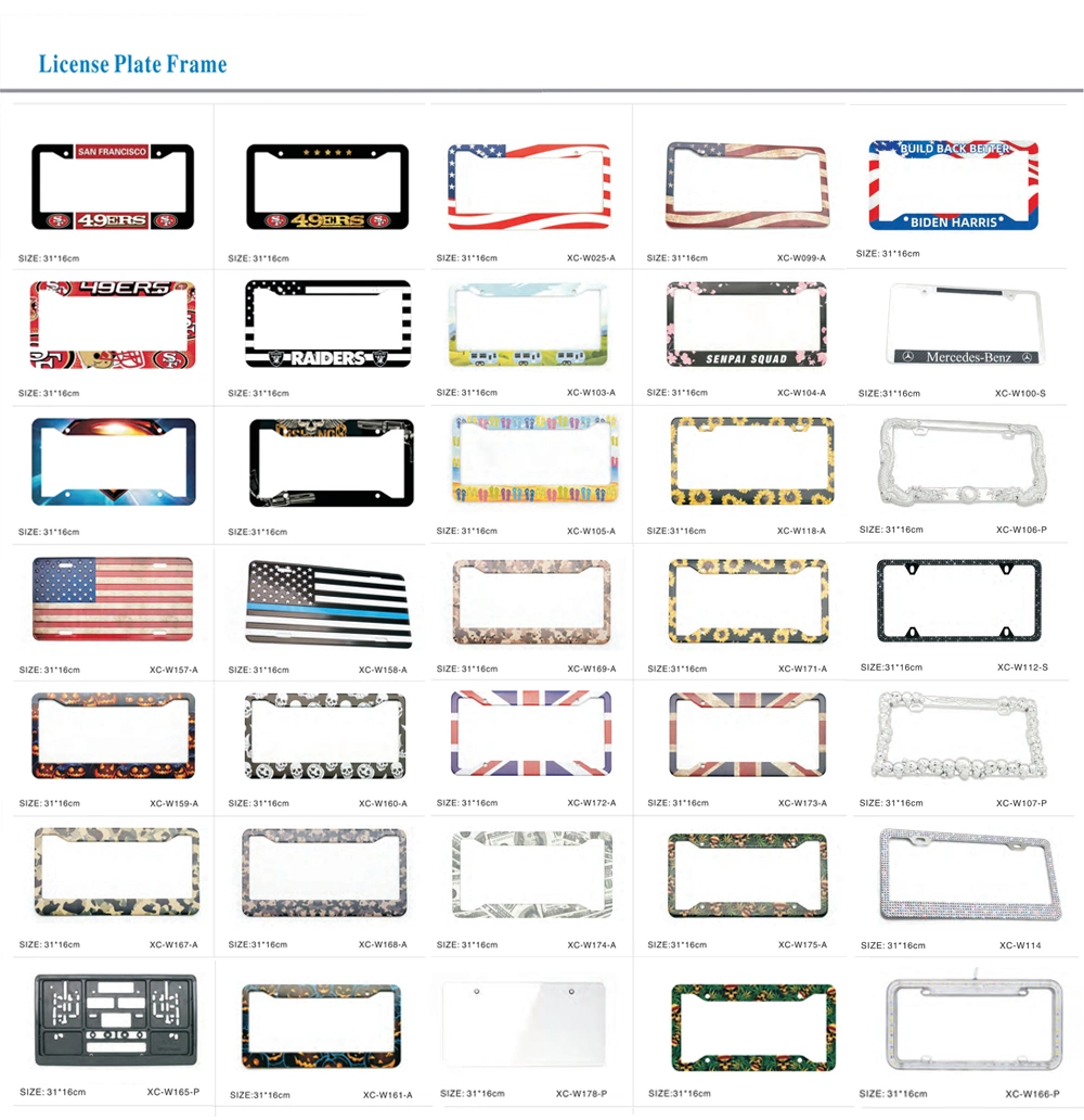 Promotion Automotive Accessories Plastic/Custom/Stainless Steel/Aluminum ABS/Classic Carbon Fiber License Plate Frame/Holder/Mold/Cover