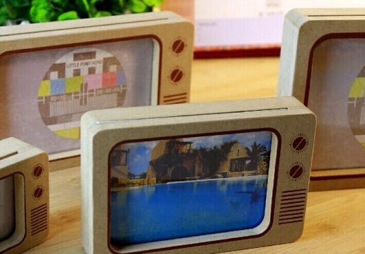 Retro TV Shape MDF Photo Holders