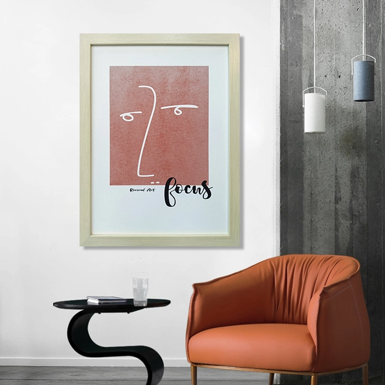 Nordic Wall Art Abstract Prints Line Drawing Figure Paintings Pink Decor for Living Room