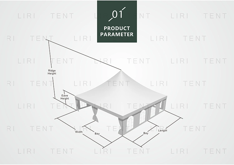 Aluminum Frame White PVC 3mx3m Enclosed Canopy Gazebo Pagoda Tent