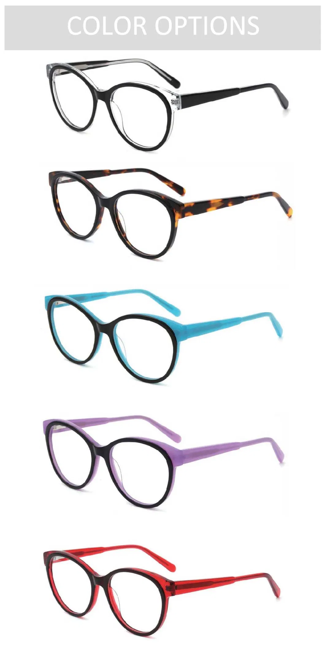 in Stock Spectaes Fashion Glasses Best Optical Frame Acetate Frames