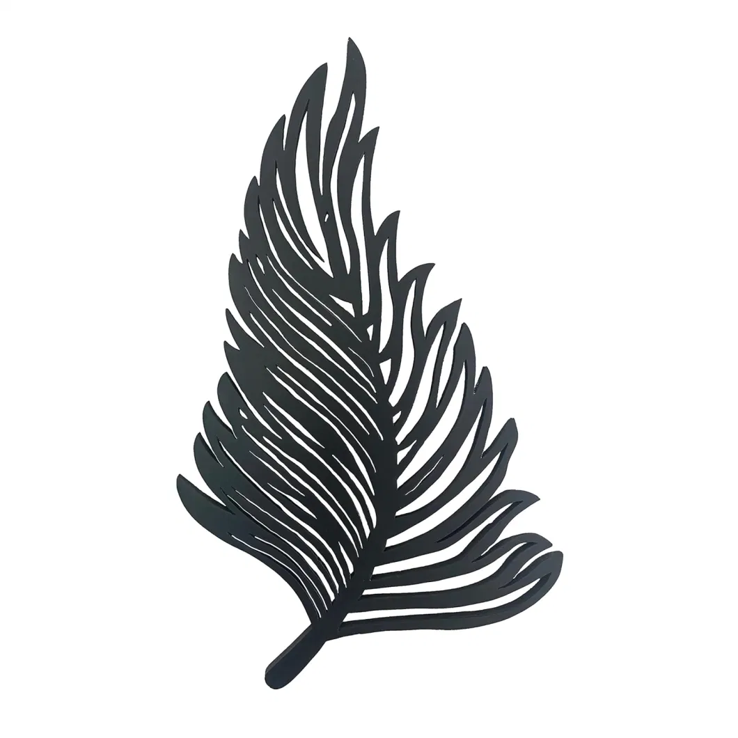 3D Unique Forest Black Metal Leaf Shaped Aesthetic Wall Decor