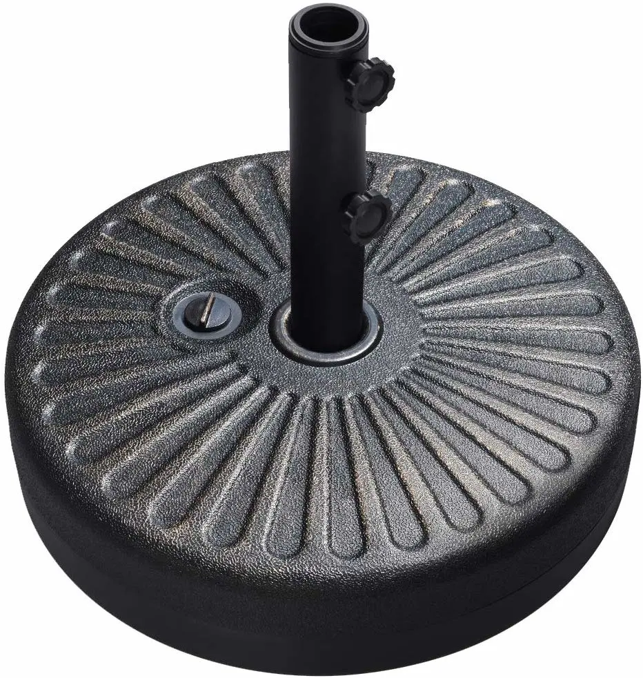 22L Eco-Friendly HDPE Round Water or Sand Filled Gold Stand Stable Patio Umbrella Base