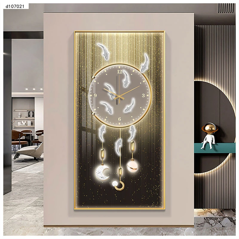 Luxury Large Crystal Wall Clock &amp; Art Painting Clock for Home Decor