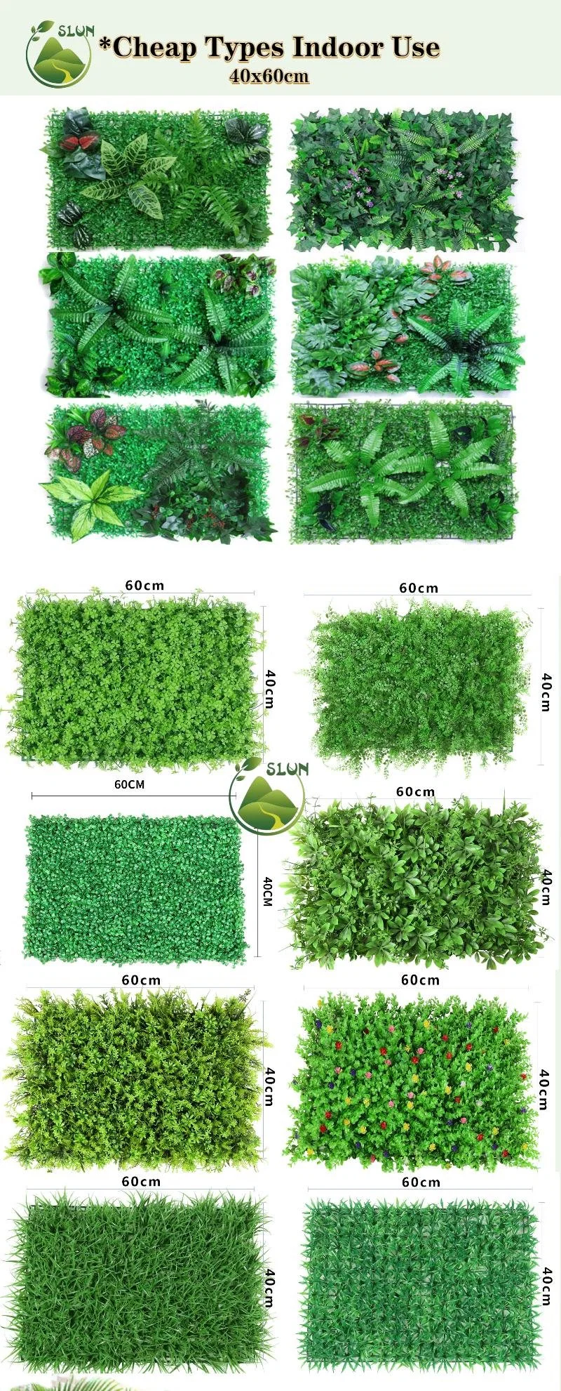 Artificial Plant Wall Flowers Anti UV Boxwood Hedge Plant Wall Decoration Plantes