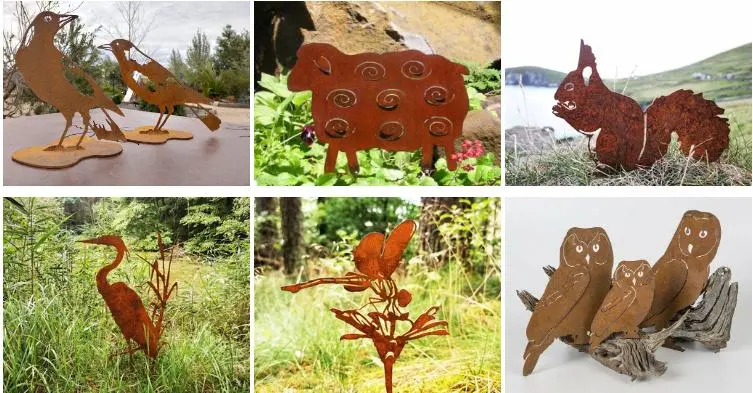 Landscape-Enhancing Corten Steel Wall Art for Outdoor Use