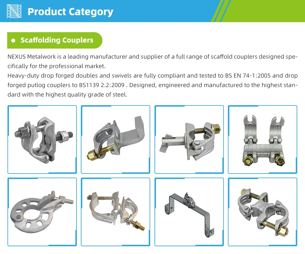 JIS Style Clip Scaffolding Beam C Clamp Frame with Golden Galvanizing