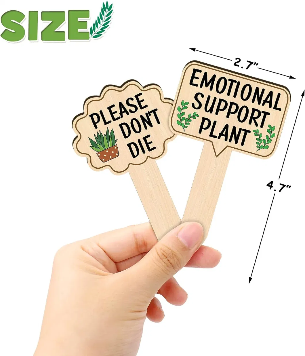 Custom Garden Decoration Yard Sign Funny Wooden Plant Markers for Succulent Flowers Greenery Plants Tags