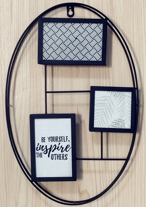 Black Collage Multi-Opening Metal Picture Frame Home Decoration