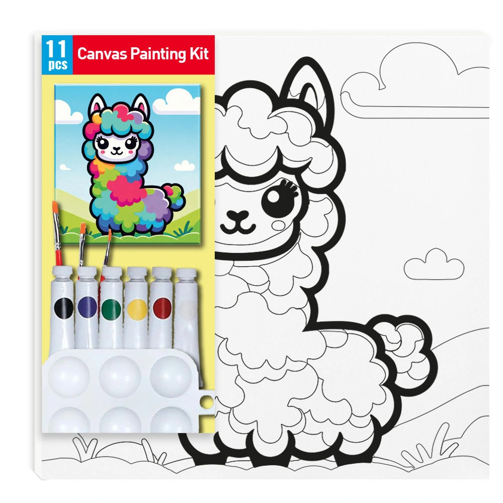 Paint by Numbers, Paint Your Own Llama Canvas Painting Kit