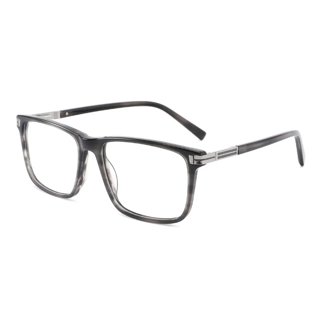 China Supplier Unique Decoration Temple for Man Demi Acetate Browline Optical Frames