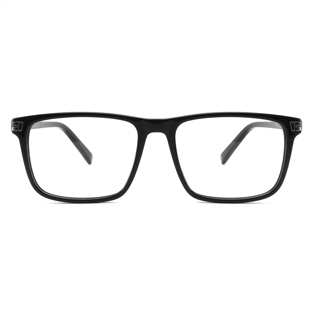 China Supplier Unique Decoration Temple for Man Demi Acetate Browline Optical Frames