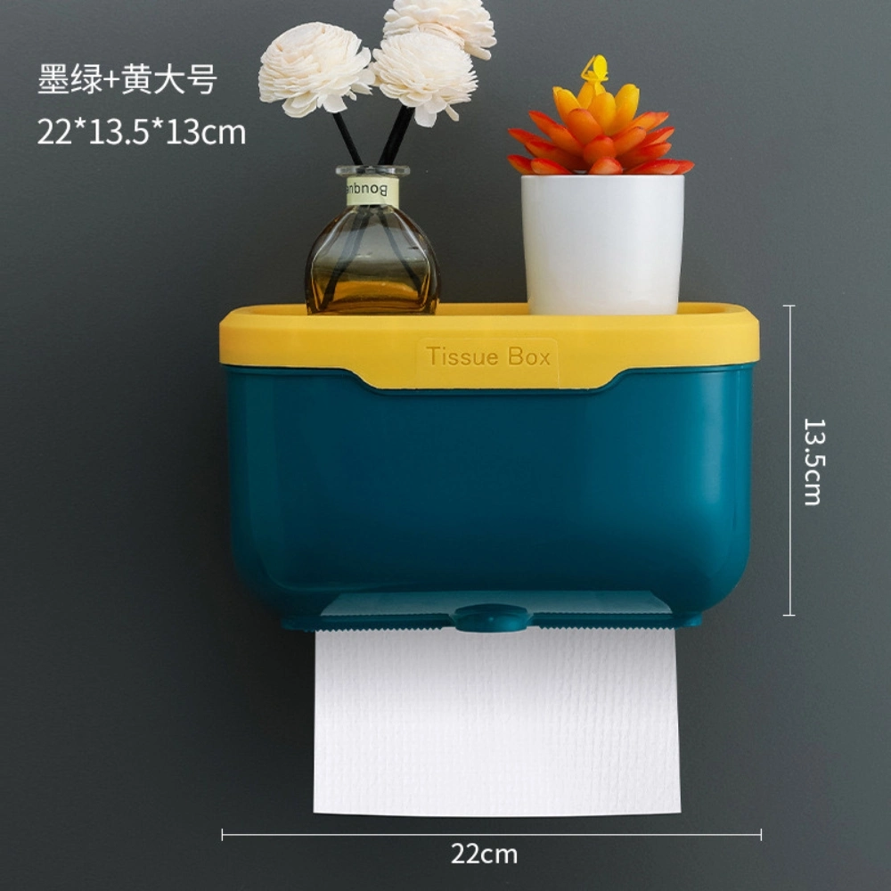 Wall Mounted Toilet Storage Case Bathroom Clear Shelf Tissue Box Waterproof Paper Roll Holder Bl23197