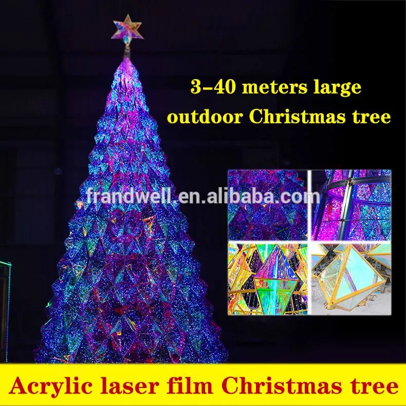 New Design 15m Decoration Outdoor Giant Metal Frame Large Artificial Christmas Trees for City Plaza