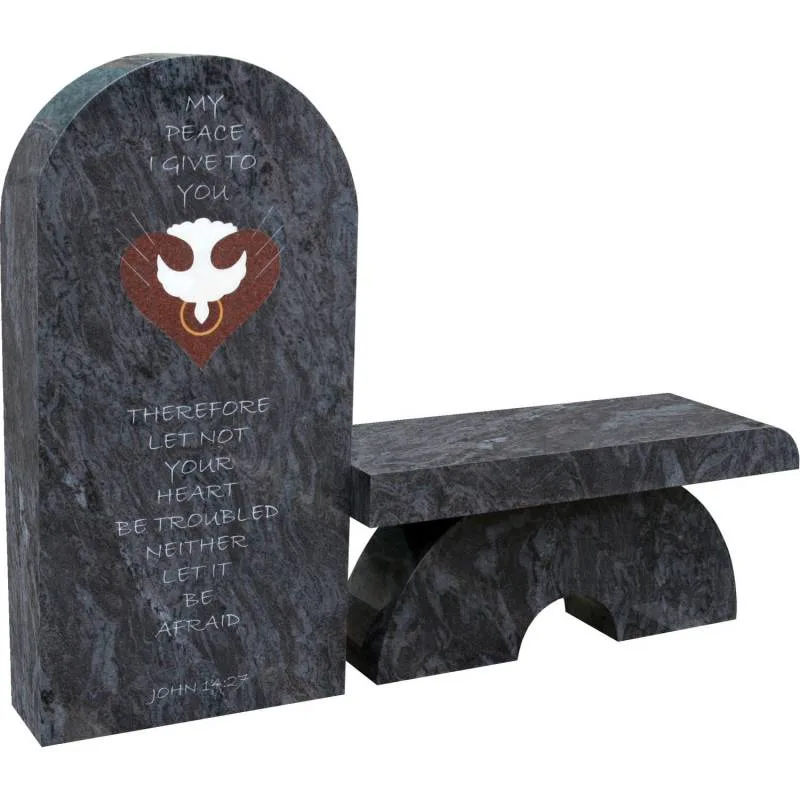 American Custom Granite Monument Benches for Memorial