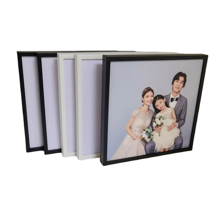 Black or White Photo Frame 8X8 Inch, Restickable Intigrated