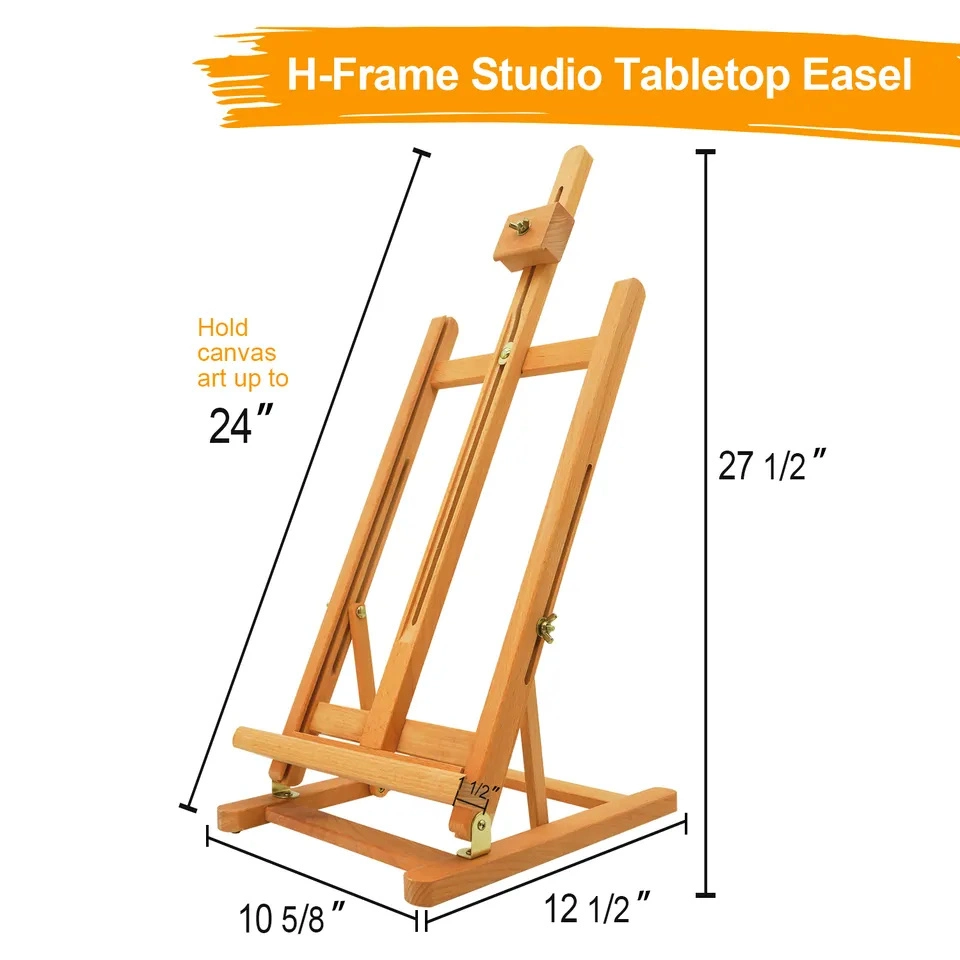 Best Selling Adjustable Portable Small H-Frame Hobby Artist Kids Paint Easel