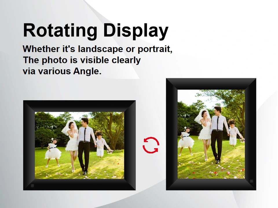 Multiple Size OSD Languages Remote Sharing APP Digital Picture Photo Frame