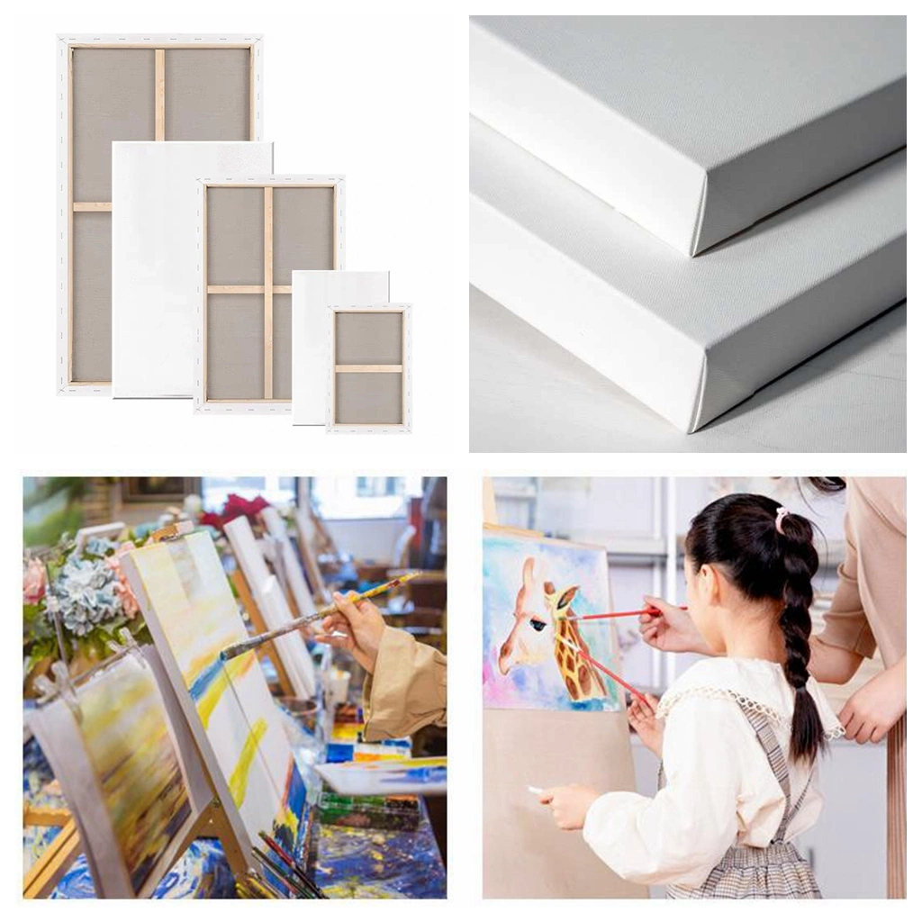 Wood Painting Frame Cotton White Stretched Canvas Frame for Drawing Painting DIY Canvas